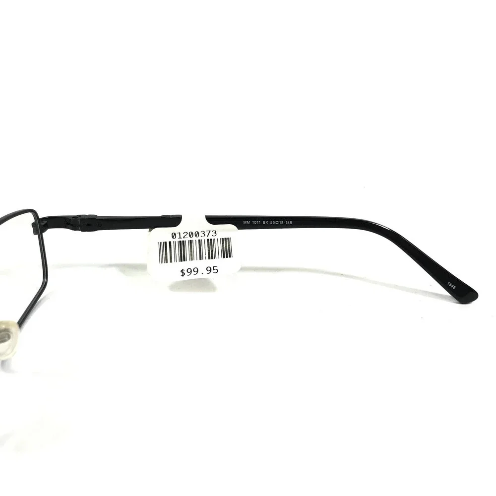 Legacy MM 1011 BK Eyeglasses Frames Black Rectangular Full Rim 55-18-145